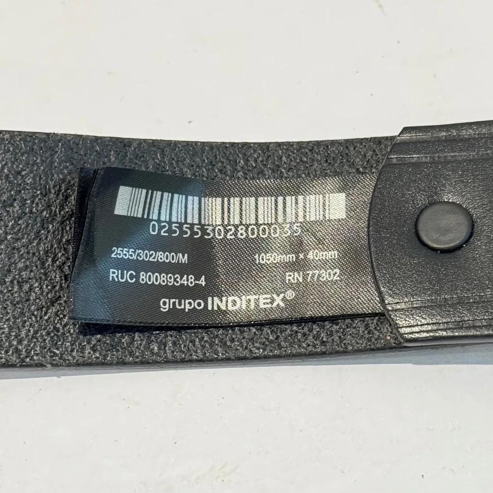 Zara Steven Meisel Belt Men's Size Medium 31-35 Black Leather Silver Oval Buckle